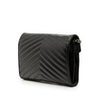 Secondhand Saint Laurent Grain De Poudre Chevron Monogram Envelope Chain Wallet