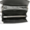 Secondhand Saint Laurent Grain De Poudre Chevron Monogram Envelope Chain Wallet