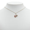 Chanel Gold Plated Enamel CC Heart Pendant Necklace Secondhand