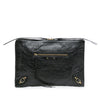 Balenciaga Lambskin Motocross Classic Zip Around Flat Clutch Secondhand