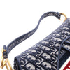 Dior Oblique Embroidered Velvet Saddle Bag Secondhand