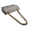 Chanel CC Woven Lambskin and Viscose Houndstooth Single Flap Secondhand