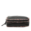 Chanel CC Quilted Lambskin Tweed Elegant Trim Front Zip Camera Bag Secondhand
