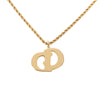 Dior Gold Plated CD Logo Pendant Necklace Secondhand