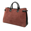 Burberry Large Suede and Calfskin Banner Satchel Secondhand