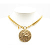 Secondhand Chanel Gold Plated Leo Lion Medallion Pendant Necklace