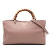 Gucci Medium Calfskin Bamboo Shopper Satchel Secondhand