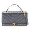 Chanel Chevron Sheepskin Stitched Chain Top Handle Flap Secondhand
