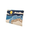 Hermès Toile Escale a la Plage Beach Pouch Secondhand