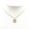 Chanel Silver CC Enamel Pendant Necklace Secondhand