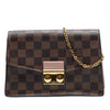 Louis Vuitton Damier Ebene Croisette Chain Wallet Secondhand