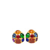 Chanel Gold Plated Gripoix Cabochon Clip On Earrings Secondhand