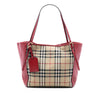 Burberry Small Haymarket Check Canvas and Leather Canterbury Tote Secondhand