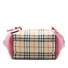 Burberry Small Haymarket Check Coated Canvas and Calfskin Canterbury Tote Secondhand