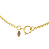 Chanel Gold Plated CC Round Pendant Necklace Secondhand