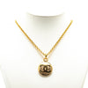 Chanel Gold Plated CC Round Pendant Necklace Secondhand