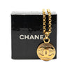 Chanel Gold Plated CC Round Pendant Necklace Secondhand