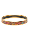 Hermès Narrow Animal Motif Enamel Bangle 62 Secondhand