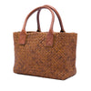 Bottega Veneta Limited Edition Metallic Lambskin Intreccio Cabat Tote Secondhand