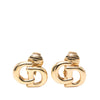 Dior Gold Plated CD Logo Clip On Earrings Secondhand