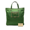 Prada Saffiano Trimmed Tessuto Logo Plate Convertible Tote Secondhand