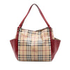 Secondhand Burberry Small Leather Trimmed Haymarket Check Coated Canvas Canterbury Tote