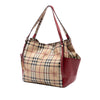 Secondhand Burberry Small Leather Trimmed Haymarket Check Coated Canvas Canterbury Tote