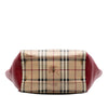 Burberry Small Leather Trimmed Haymarket Check Coated Canvas Canterbury Tote Secondhand