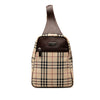 Secondhand Burberry House Check Canvas Sling Backpack