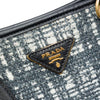 Prada Saffiano Trimmed Tweed Lux Shopping Tote Secondhand