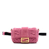 Fendi Embossed Terry Cloth FF 1974 Convertible Belt Baguette Secondhand