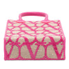 Valentino Leather Trimmed Toile Iconographe Satchel Secondhand