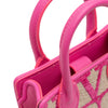 Valentino Leather Trimmed Toile Iconographe Satchel Secondhand