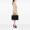 Prada Saffiano Cuir Travel Front Zip Pocket Briefcase Secondhand