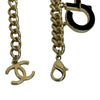 Chanel CC Gold Plated Lacquered Logo Letter Charms Chain Bracelet Secondhand