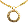 Chanel Gold Plated CC Loupe Magnifying Glass Pendant Necklace Secondhand