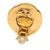 Secondhand Chanel CC Gold Plated Round Clip On Earrings