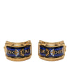 Hermès Gold Plated Enamel Cloisonne Clip On Earrings Secondhand
