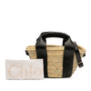 Chloé Small Raffia and Smooth Calfskin Sense Basket Tote Secondhand