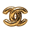 Chanel CC Gold Plated Quilted Brooch Secondhand