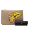 Fendi Sue Tilley Leather Banana Zip Clutch Secondhand