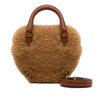 Celine Shearling Heart Satchel Secondhand