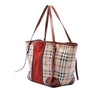 Burberry Small Suede Trimmed Haymarket Check Coated Canvas Canterbury Tote Secondhand