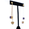 Louis Vuitton Gold Plated Crystal Gamble Drop Earrings And Necklace Set Secondhand