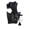 Louis Vuitton Gold Plated Crystal Gamble Drop Earrings And Necklace Set Secondhand