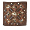 Hermès Le Monde du Polo Pocket Square Silk Scarf Secondhand