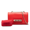 Valentino Leather Rockstud Va Va Voom Clutch on Chain Secondhand
