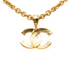 Chanel CC Gold Plated Pendant Necklace Secondhand