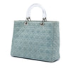 Dior Large Denim Cannage Acrylic Handles Lady Dior Secondhand