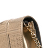 Secondhand Dior Metallic Patent Microcannage Diorama Wallet on Chain